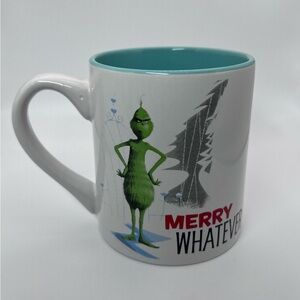 Dr. Seuss The Grinch "MERRY WHATEVER!" Ceramic Hot Cold Beverage Cup 14 Oz. Mug